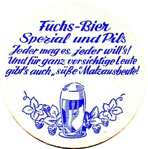 unbekannt ----- bier rund 2w (215-fuchs bier spezial-blau)
